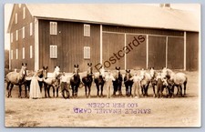 K55/ Interesting RPPC Postcard c1910 Horse Breeders Barn Occupational 300 picture