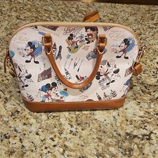 New Dooney & Bourke Disney Mickey & Minnie 2022 Food and Wine Print Medium Bag picture
