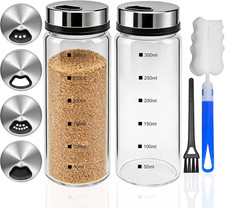 Salt and Pepper Shakers Set Large Salt Shaker with Adjustable Pour Holes picture