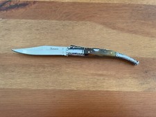 3.34” Spanish Navaja Serrana Folding Pocket Knife Bullhorn Handle - US Seller picture