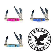 NEW COLORS - EAGLE EDGE Pocket Knife, Stockman THREE Blade, 3.25