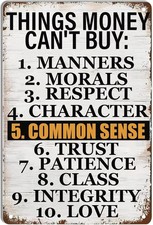 Things Money Can't Buy Retro Tin Metal Signs Home Décor 8x12 Poster Painting Vin picture