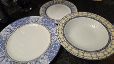  Coventry Dishes Fine porcelain  Palace Garden blue yellow 3 Pieces picture