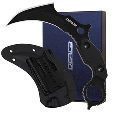 Ol0019be Double Edge Karambit Tactical Knife Full Tang 420hc Stonewashed Stainle picture