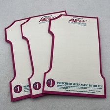 Ambien Pharma Drug Rep Merch Notepad Paper Pad Collectible X3 Vintage picture
