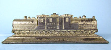 MILWAUKEE CHICAGO ST. PAUL RAILWAY LOCOMOTIVE 1930s REHBERGER METAL PAPERWEIGHT picture