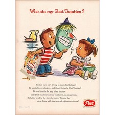 1956 Post Toasties Cereal Original Vintage Print Ad picture