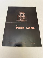 Vintage c.1950's The Park Lane Restaurant Menu Buffalo New York picture