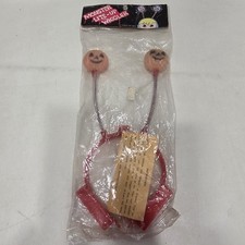 Vintage Monster Lite-Up Wiggler Halloween Pumpkin Antennae Headband NOS New picture