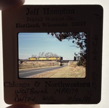 Chicago & Northwestern @ Dalton Wisconsin Kodak slide 1989 picture