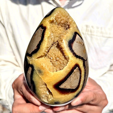 3.42LB Natural yellow turtle-back crystal cave quartz crystal mineral specimen picture