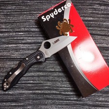 🔥Rare Spyderco Delica Kahr Arms Black C11KAPBK Exclusive 2014 hollow grind 📬 picture