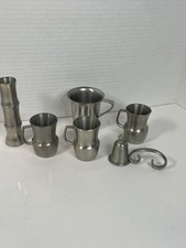 Vintage Towle Newburyport Pewter 8005 6 Pieces 1970 Mug Snuffer Flower Vase picture