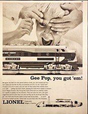 1955 Lionel Train Toy Set Print Ad Young Boy Smiling Wabash Line picture