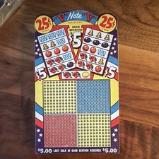 Vintage “V” Note 25¢ Punch Board Trade Stimulator Game No. 14371 picture