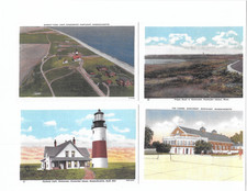 12 unused vintage postcards Nantucket Mass scenes picture