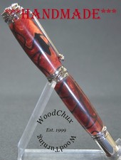 Handmade Stained Glass Writing Pen & Resin Rollerball Or Fountain Pen ART 1585 picture