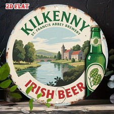 Vintage Kilkenny Irish Beer Retro Irish Pub Tin Metal Signs Home Décor 8x8 picture