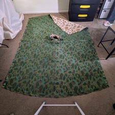 Original 1944 Unissued WW 2 USMC Camo Frog Skin Duck Hunter Poncho Shelter Cover picture