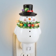 Festive Ceramic Frosty The Snowman Christmas Home Night Light picture