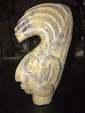 Vintage stone head figure mayan king pacal picture