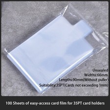 100‑Pack HD Transparent Scratch‑Resistant Card Protective Film picture