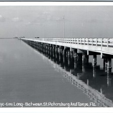 c1950s Gandy Bridge FL RPPC Real Photo Postcard St Petersburg Tampa Bay Florida picture