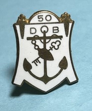 Vintage DB Danish Brotherhood of America-50 Year Membership Enamel Lapel pin picture