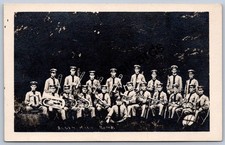 K51/ Alden Michigan RPPC Postcard c1910 Band Members Uniforms 114 picture