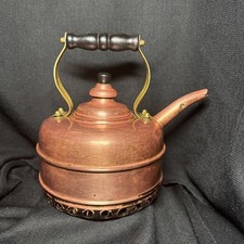 Vintage Simplex Whistling Copper Kettle Made In England – Rare Early Model picture