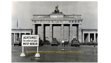 Berlin Wall PHOTO Brandenburg Gate German Soldiers Water Trucks CIA Photo 1961 picture