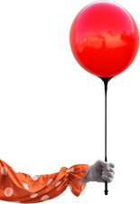 20-Inch Reusable Red Balloon Halloween Prop with Holder Pole picture