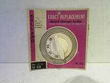 NOS Vintage Collaro Knob Phonograph Speed Control 56-43B Magnavox Conquest Arvin picture