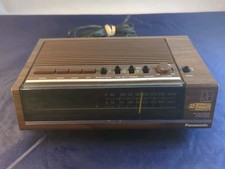 Vintage Panasonic RC-6050 FM AM Electronic Clock Radio Wood Grain Tested picture