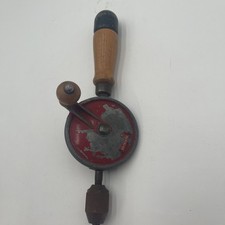 VINTAGE DEFIANCE BY STANLEY #1221 HAND CRANK EGG BEATER DRILL MADE IN USA picture