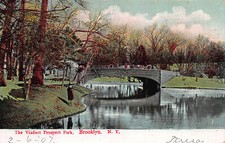The Viaduct, Prospect Park, Brooklyn, New York, Early Postcard, Unused picture