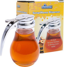 EHOMEA2Z Commercial-Grade Tempered Glass Honey Dispenser, 14 Ounce Honey Jar wit picture