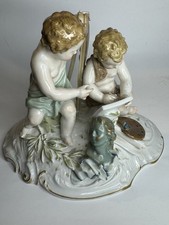 Antique KPM Berlin Porcelain Figurine Children Painting  picture