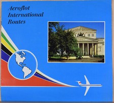1970s Retro Brochure Russian USSR Airlines Aeroflot Inflight Moscow Travel picture