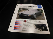 1986-1989 Aston Martin Zagato Spec Sheet Brochure Photo Poster 87 88 picture