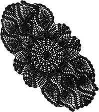 Oval Lace Doilies Crochet Table Placemats Handmade Round Knitted Doily for So... picture