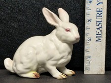 Vintage 1950s Lefton WHITE RABBIT H880 Bunny Hare Figurine 4
