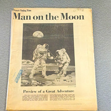 Vintage July 13, 1969 Newark Sunday News “Man on the Moon” preview supplement picture