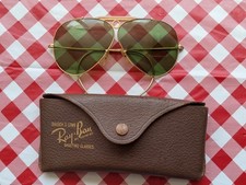 ORIGINAL WWII AAF BAUSCH & LOMB RAY BAN AVIATOR SUNGLASSES 1/10 12K GOLD FILLED picture