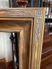 VINTAGE GOLD Art Nouveau ARTs & CRAFTs PLEIN AIR PICTURE FRAME, FITS 24 x 30” picture