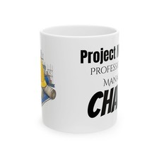 Project Manager Construction Crew Mug | Funny Engineering Blueprint Design picture