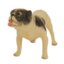 Vintage Mortens Studio Bulldog Dog Figurine Chicago Ceramic Mint picture