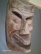 An Authentic Polynesian Style Tiki Mask Common In Hawaii And Other Pacific Islan picture