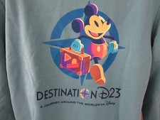 New Disney Destination D23 2025 Hoody Journey Around World Mickey 3/4 Zip Large picture