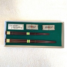 Hida Shunkei Lacquerware Couples Chopsticks & Soba Set, Traditional Crafts used picture